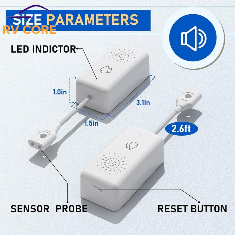WiFi Water Leak Detector Smart Sensor 85dB App Alert No Hub IP65 Waterproof