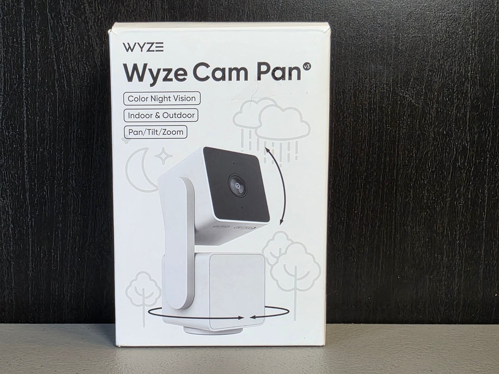 Wyze Cam Pan v3 -White, Color Night Vision, 1080p, Motion & Sound Detection