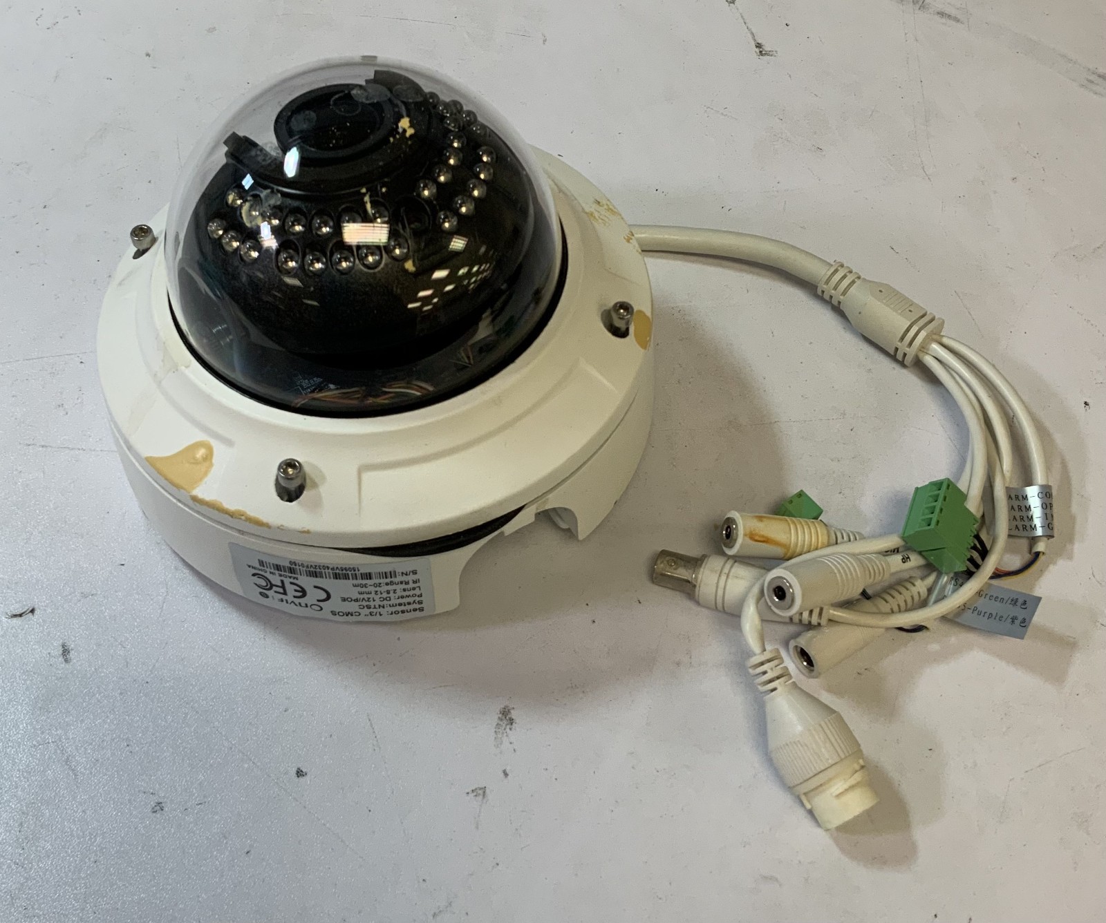 Onvif Sersor 1/3″ CMOS, NTSC System Surveillance Dome Camera, White “H6C”