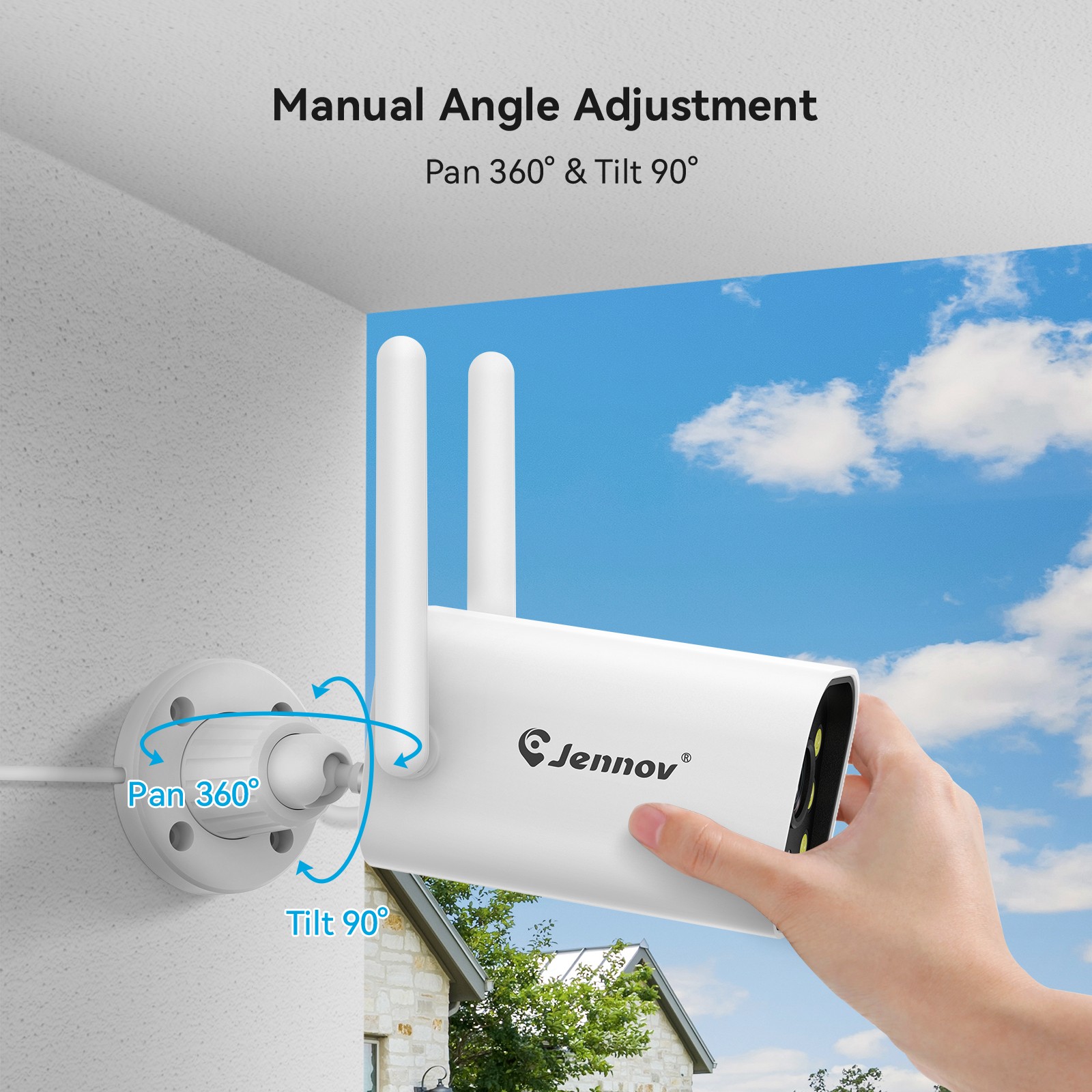 Indoor Outdoor Home Security Camera Wireless 2.4/5GHz WiFi Camera Night Vision