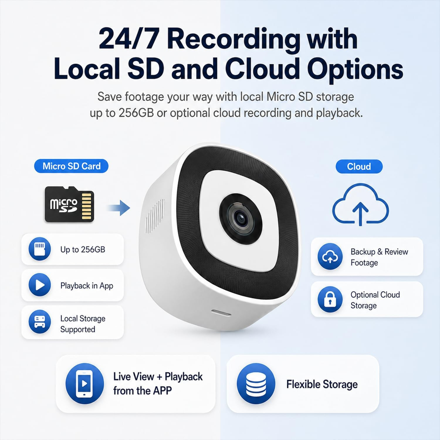 ELECCTV 2.5K Window security Camera, 2.4G/5GHz WiFi Indoor Camera for Home Secur