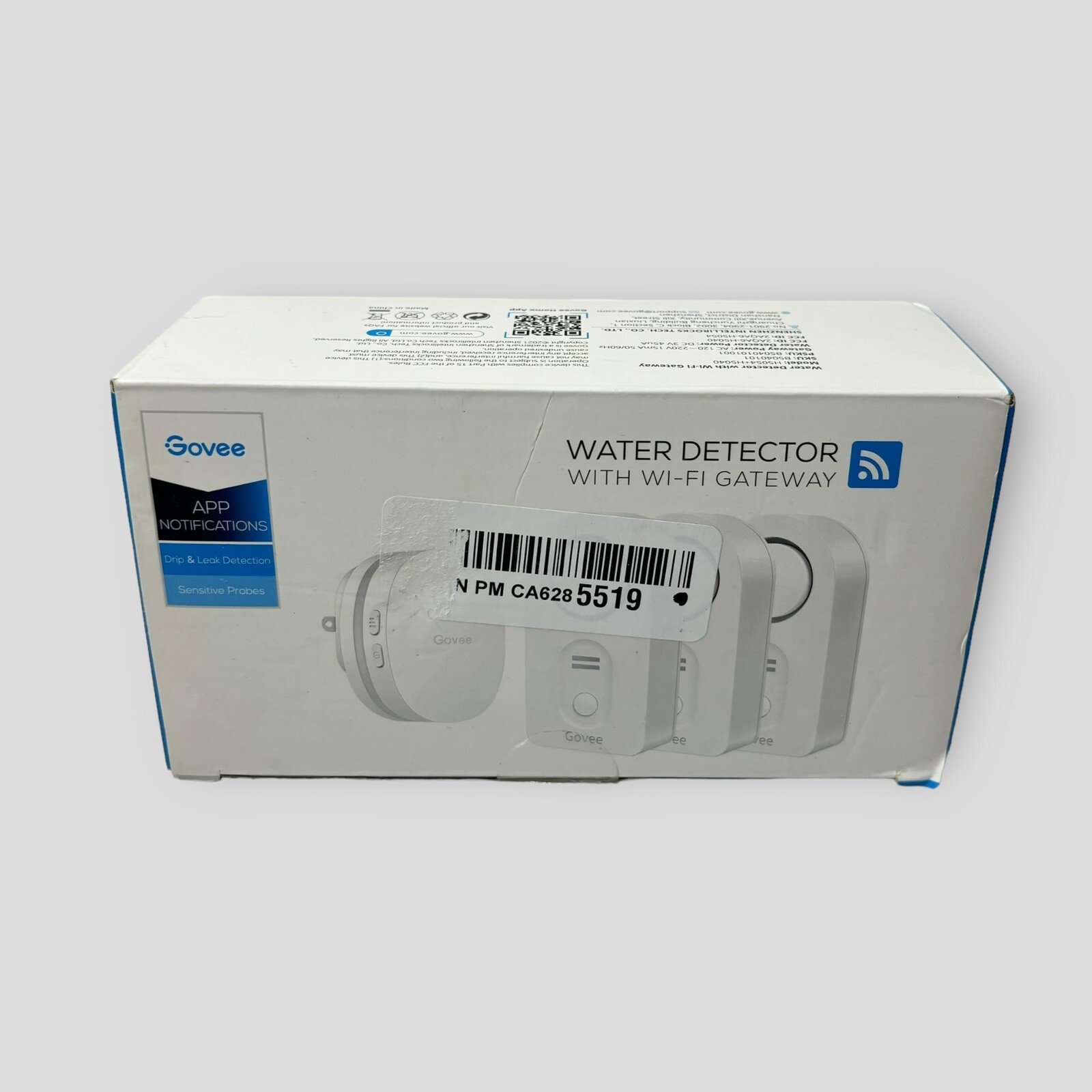 Govee Water Detector 3-pack With RF WiFi Gateway H5054 & H5040 OPEN BOX