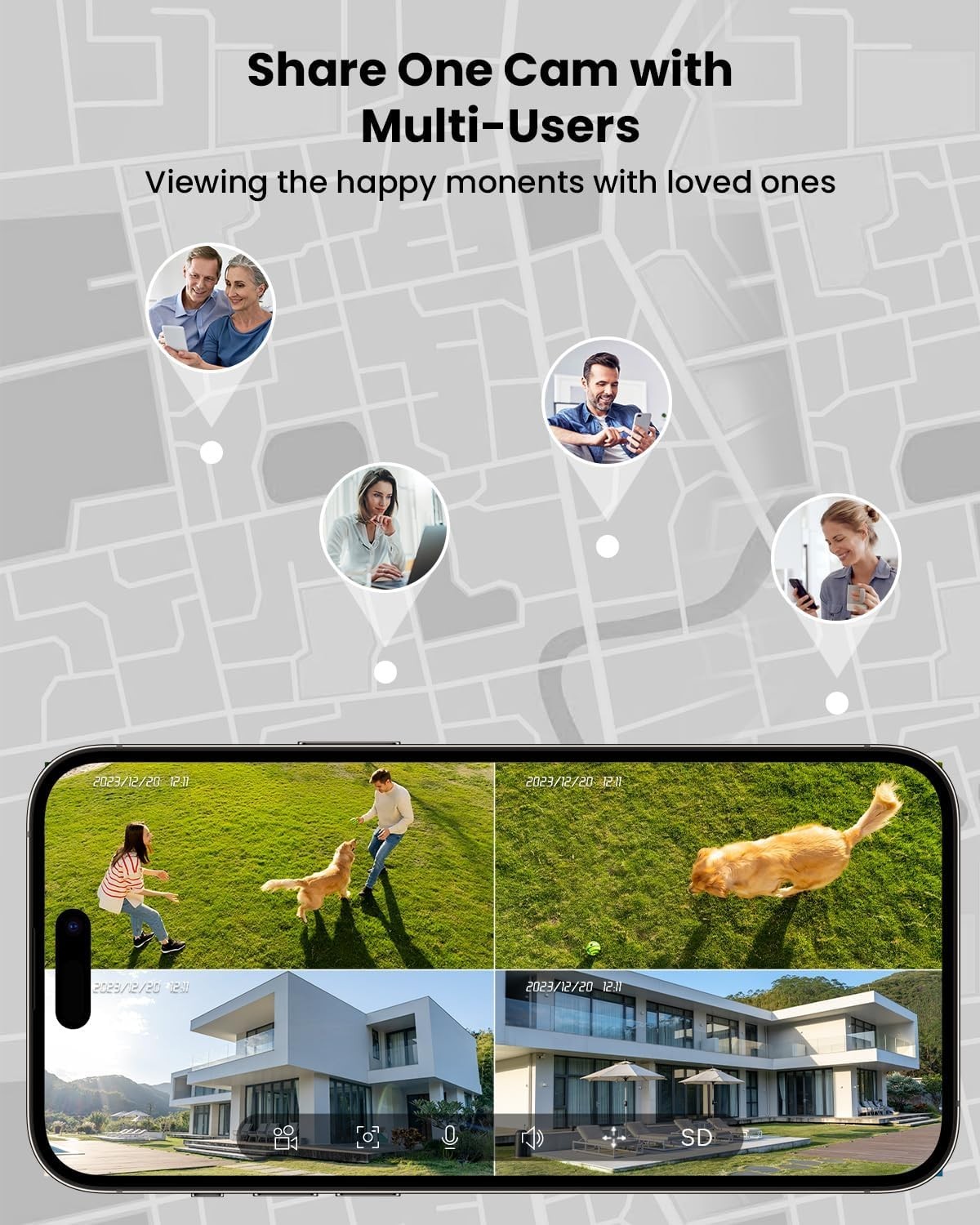 ieGeek Security Cameras Wireless Outdoor 2K Solar WiFi CCTV for Home Security