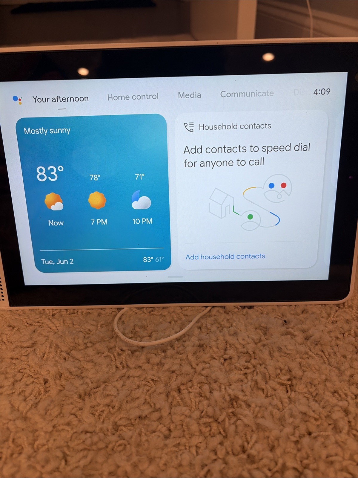 Lenovo Smart Display 10 Inch Google Assistant Bamboo Smart Home Hub SD-X701B