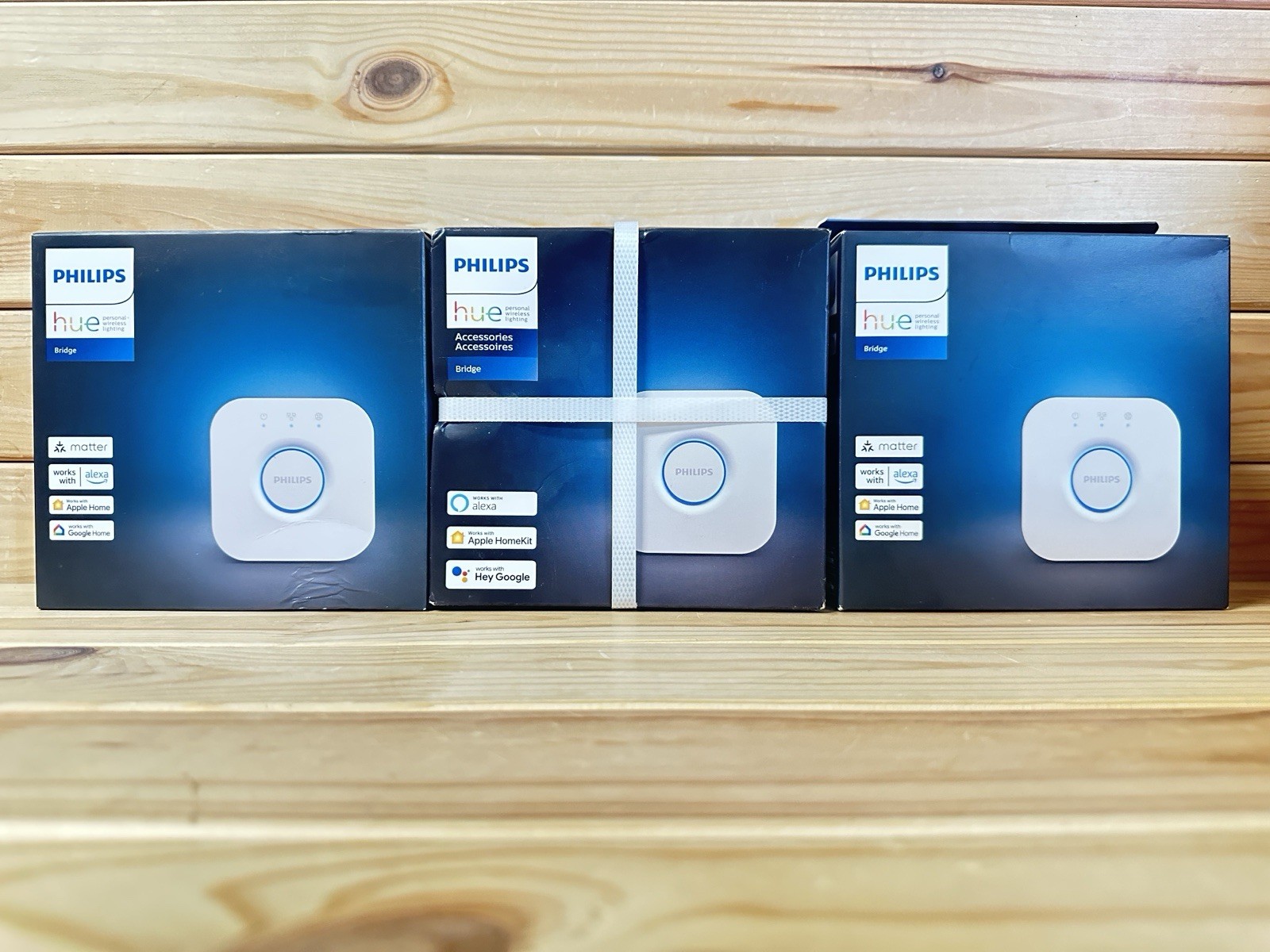 Lot of 3 – Philips Hue Bridge (3rd Generation) Lighting Controller Hub – White