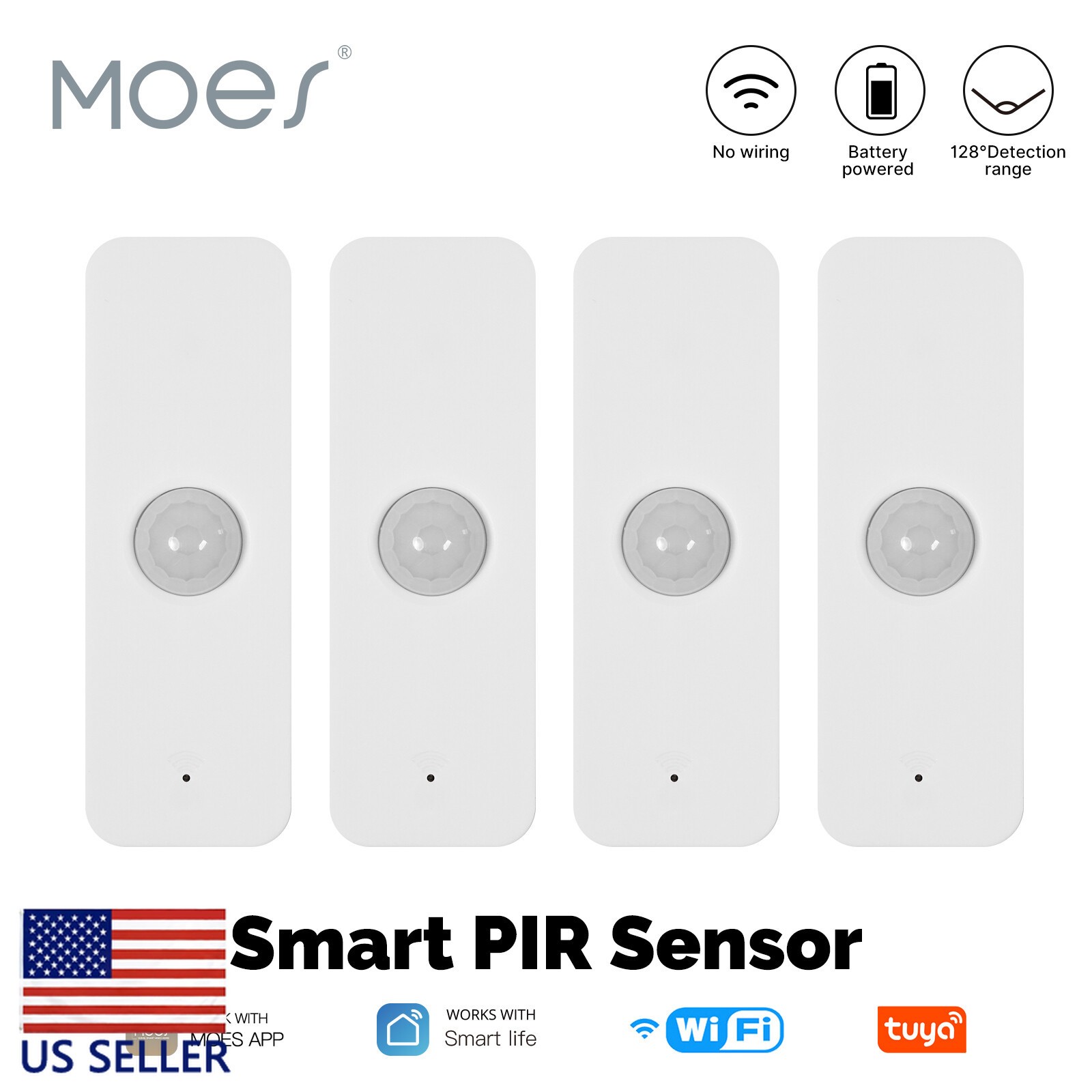 1pc MOES WLAN Smart PIR motion sensor Human body detector APP remote monitoring
