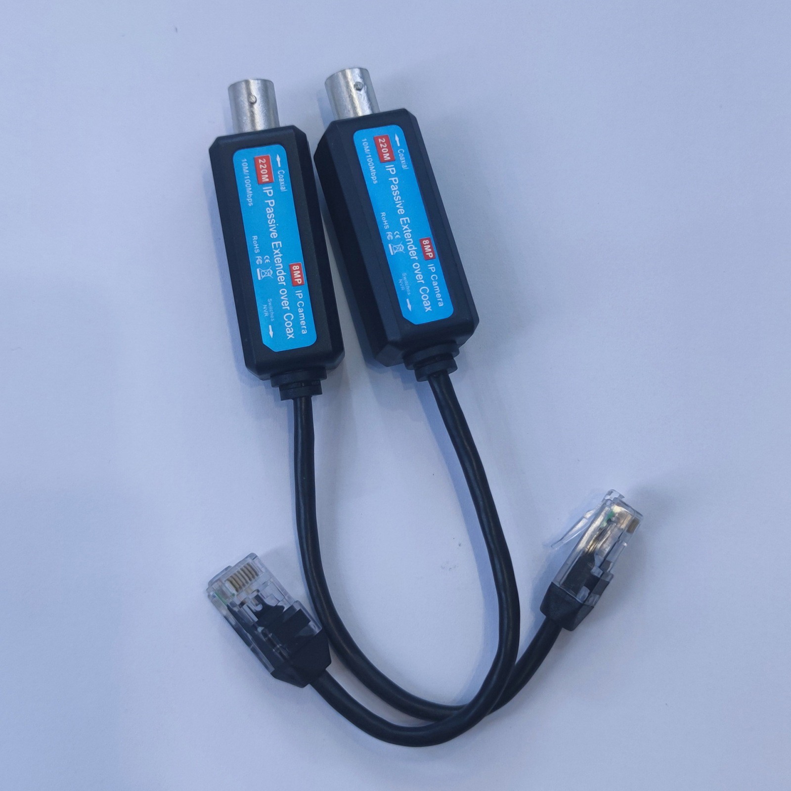 1Pair Passive Coaxial lP Extender 10/100mbps lEEE802.3 10Base-T PAL/NTSC/SECAM