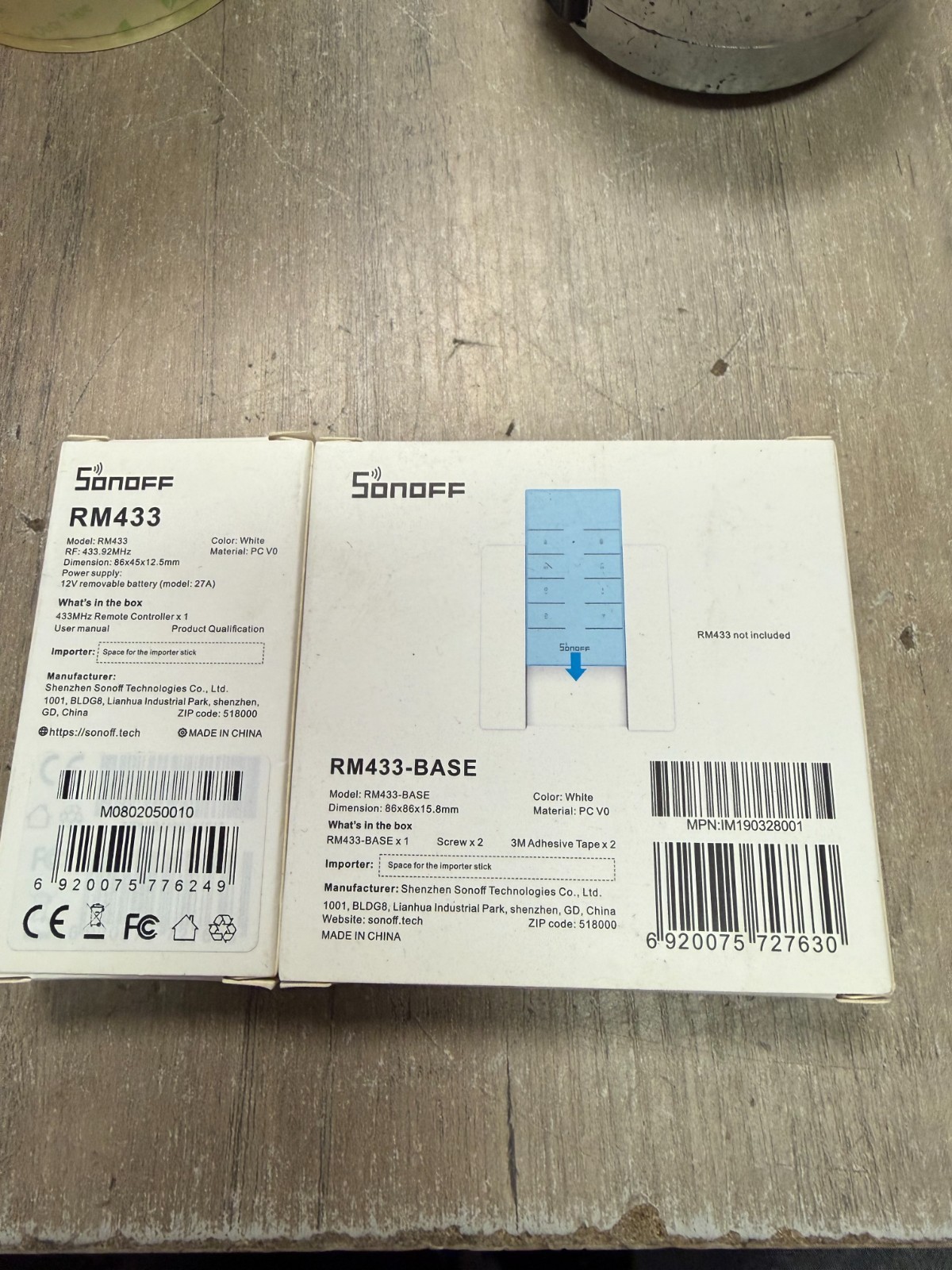 SONOFF RM433 Remote Control + RM433-BASE NEW