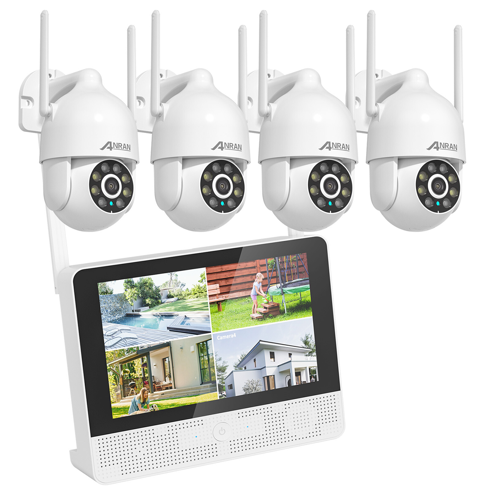 ANRAN Home Wireless Security Camera System Outdoor WiFi 2TB HDD 8CH 5MP NVR Kit