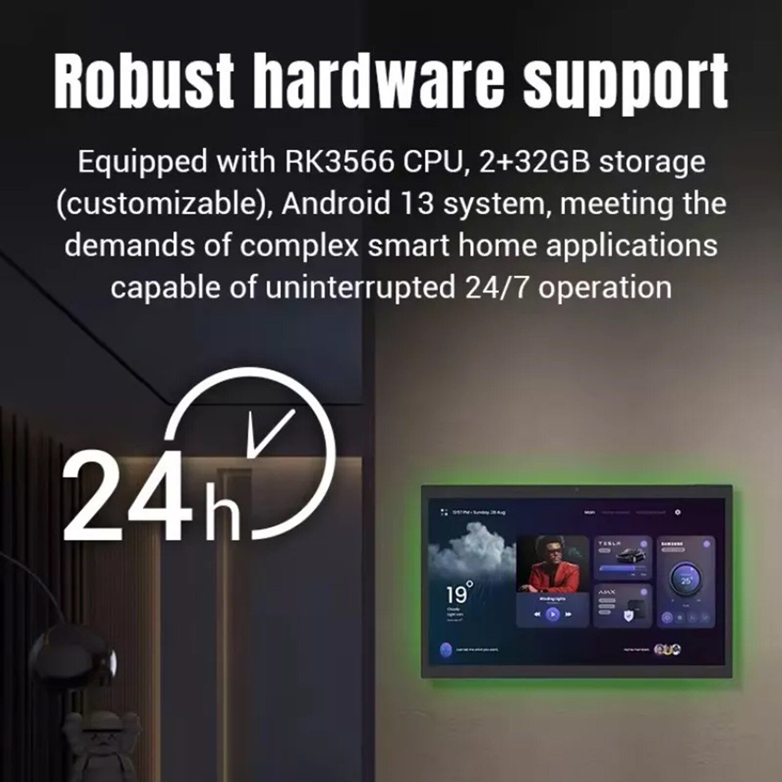 15.6 Inch Wall Mounting Android Display Automation Device Control Tablet PanelyV