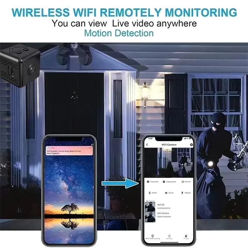 1080P Mini Camera WiFi HD IP Night Vision Camcorder Home Security Video Audio