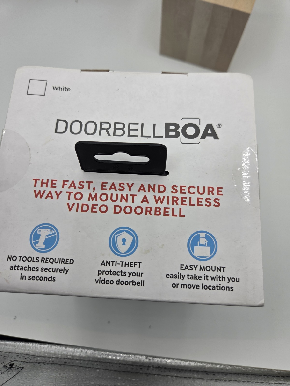 Anti-Theft Ring/Camera Video Doorbell Mount, Door Bracket No Drilling