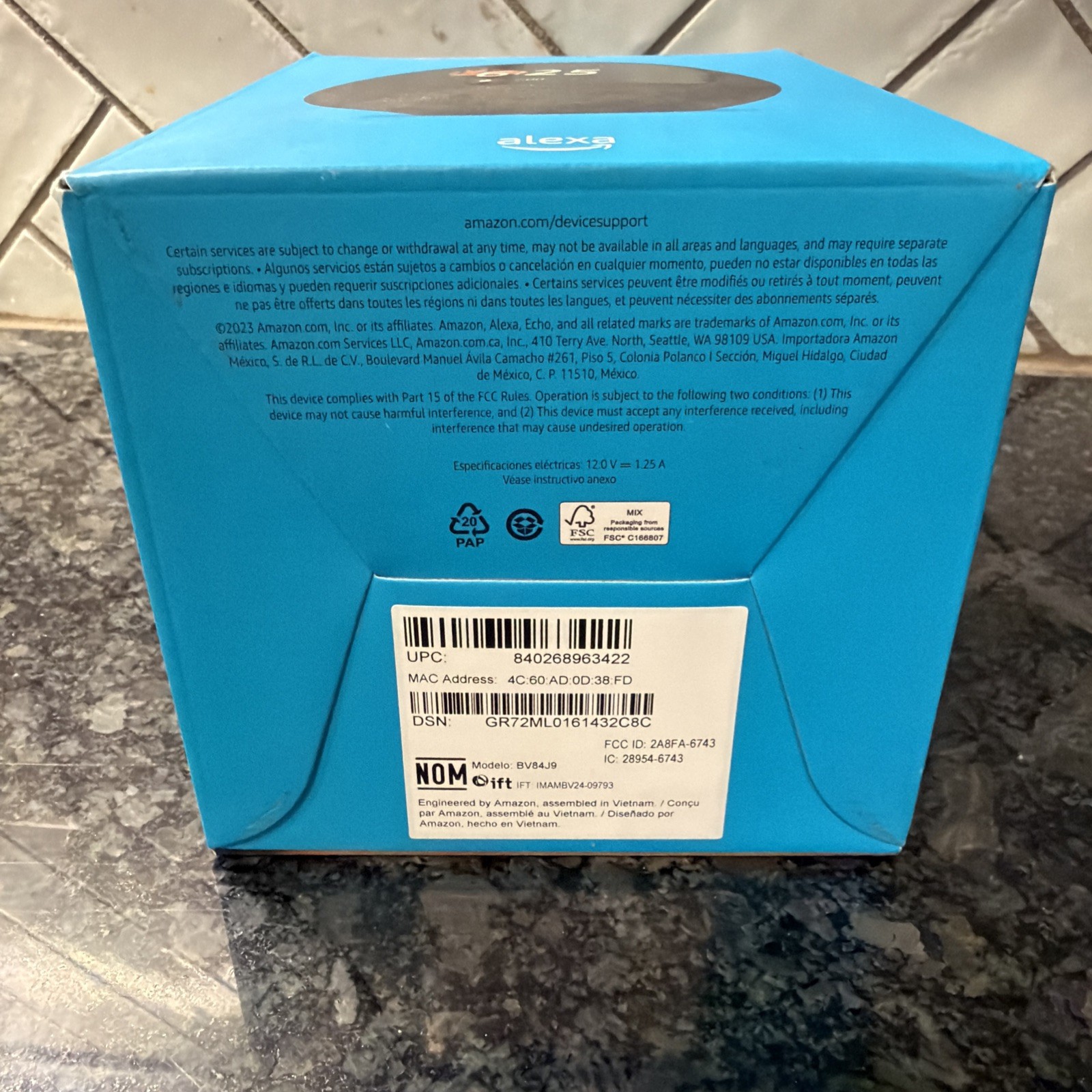 Amazon Alexa Echo Spot Smart Speaker With Display Screen in Black New & Sealed