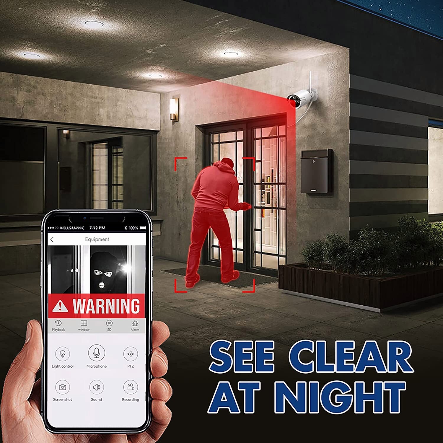 Wireless Security Camera System Outdoor Home 3MP 8CH With 1TB Hard Drive WiFi HD