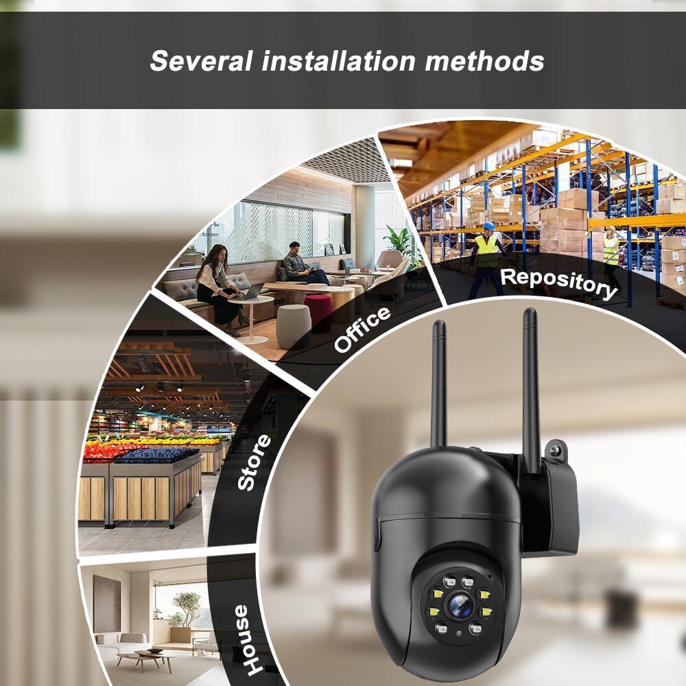 5MP IP Wireless WIFI CCTV PTZ Camera Smart Home Security IR Color 2-Way Audio