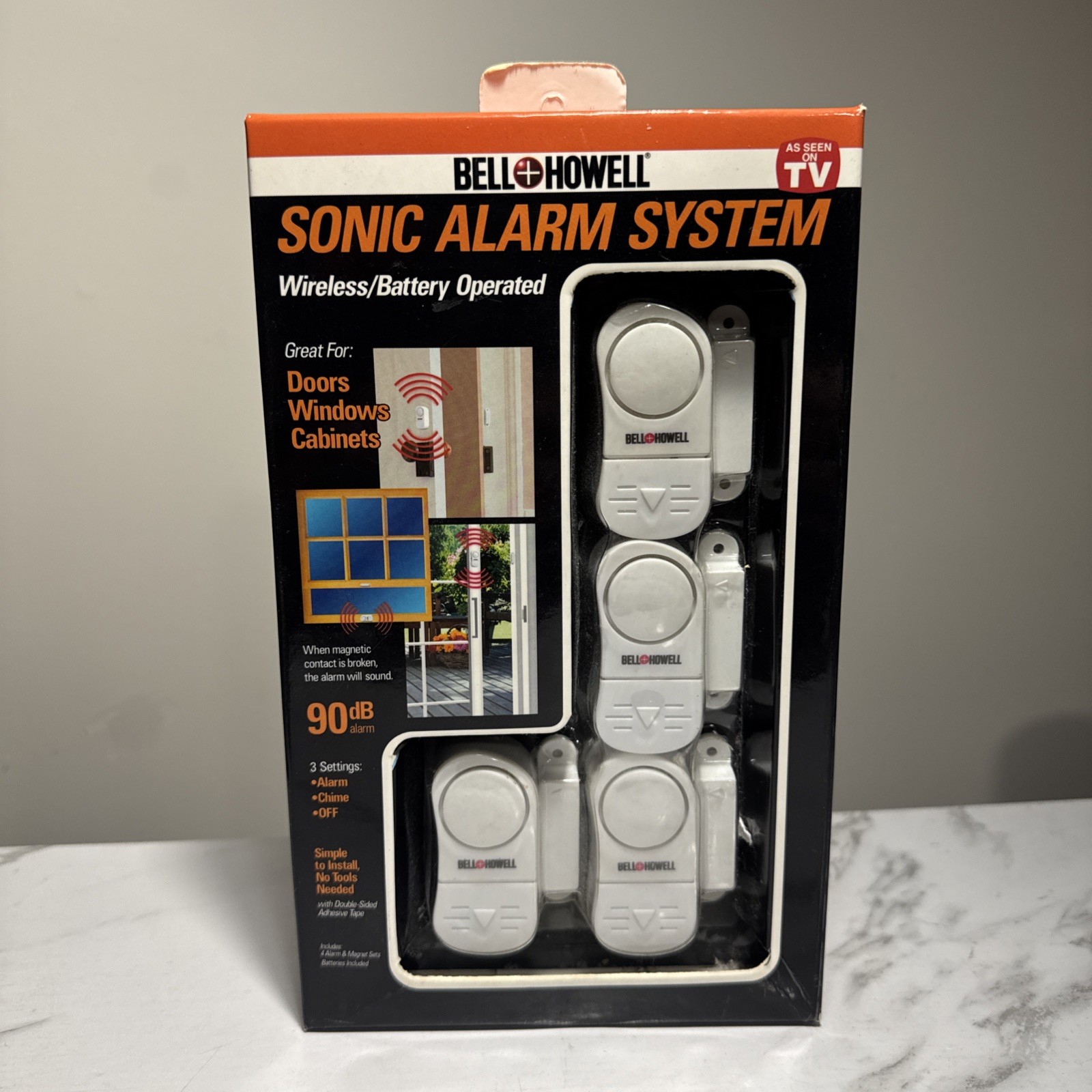 New Bell & Howell SONIC ALARM System Wireless Battery Operated NIB Original