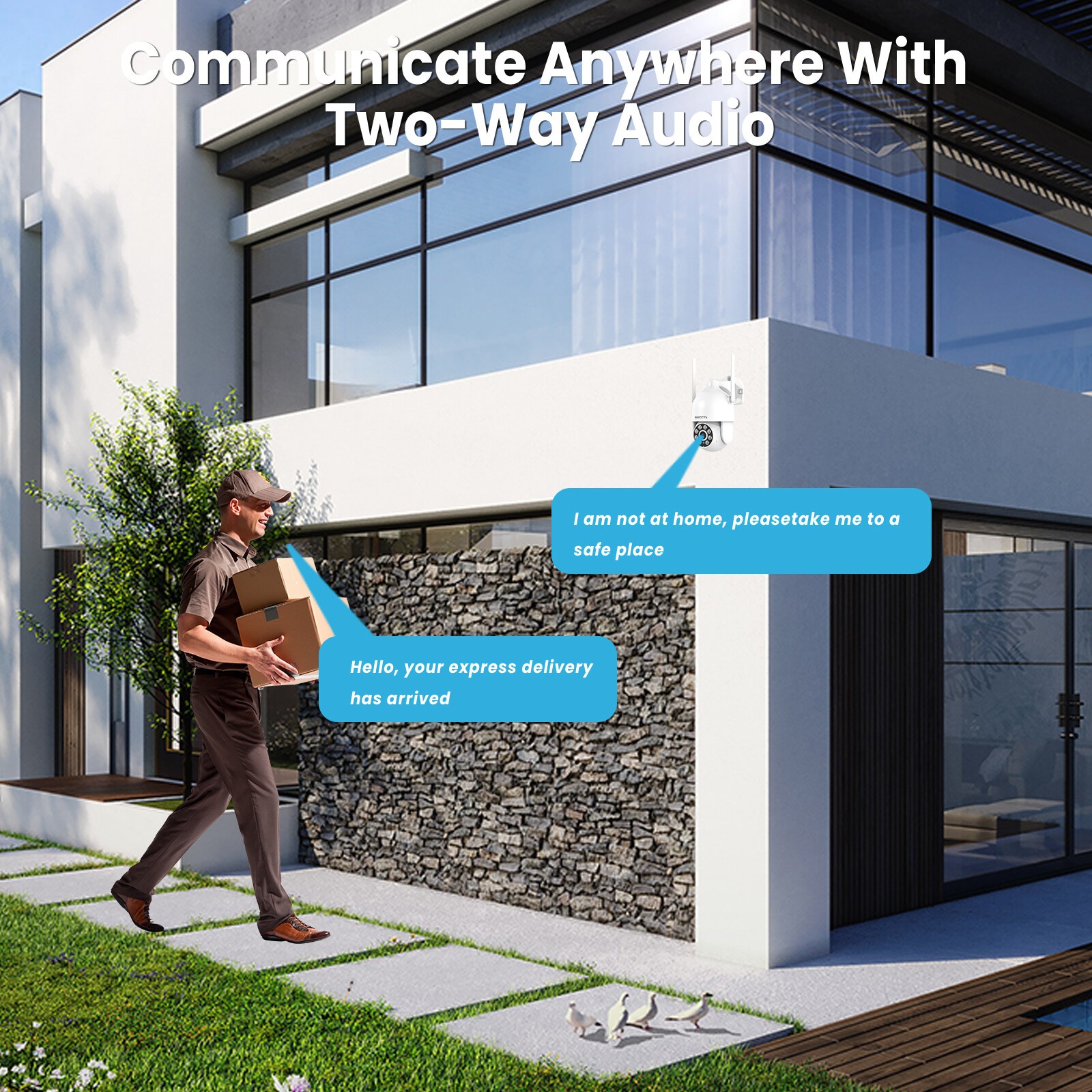 ARCCTV WiFi Security Camera 360 °PTZ 5Ghz 3MP 2Way Audio Home Outdoor 2PACK