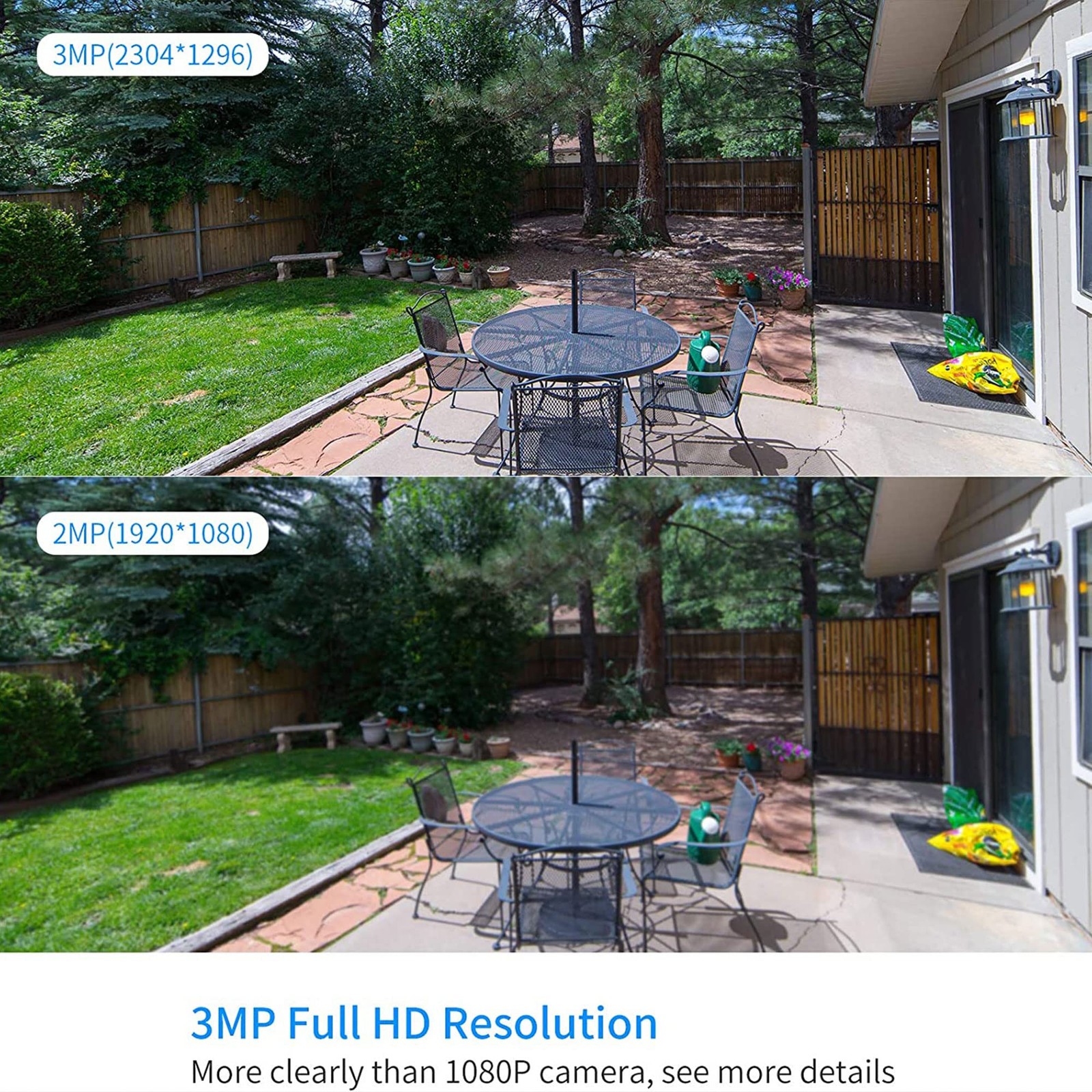 Hiseeu Camera Add on 3MP Outdoor Wireless 1 Count (Pack of 1), White