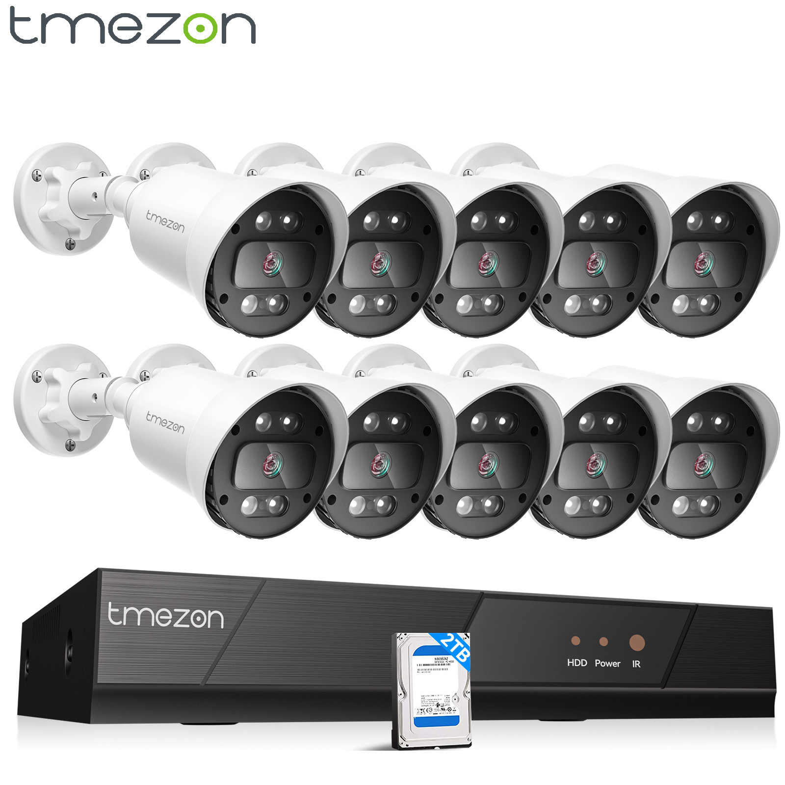 16CH 5MP DVR Home Camera System Color Night Vision IP66 Waterproof