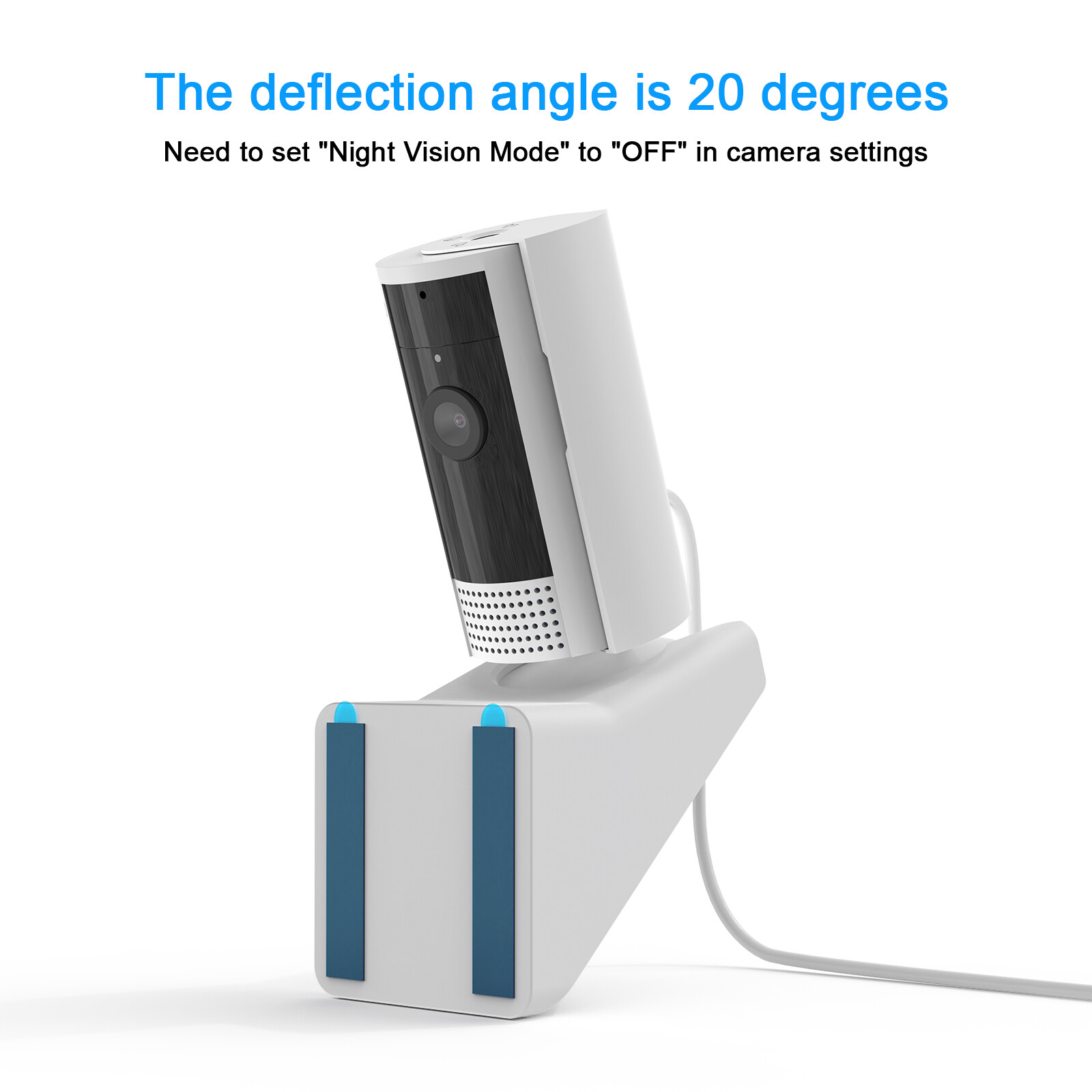 HOLACA Window Glass Mount for Ring Indoor Cam 1st Gen,2nd Gen ,angled at 20°