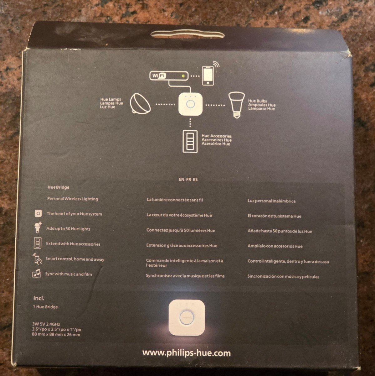 Philips Hue 458471 Gen 2 Smart Home Bridge Lighting Control System Hub