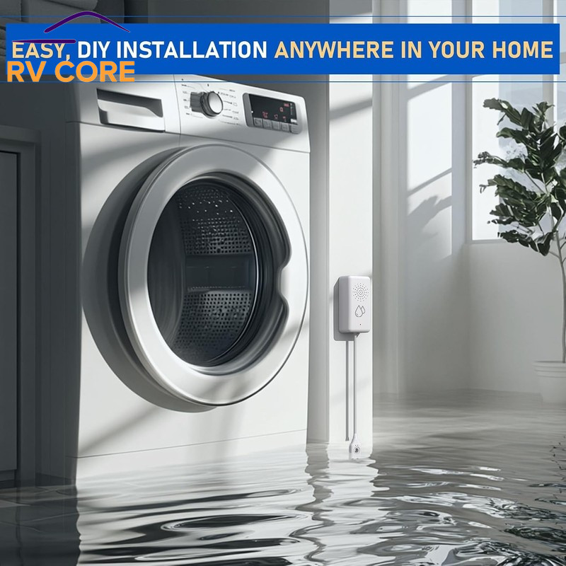 WiFi Water Leak Detector Smart Sensor 85dB App Alert No Hub IP65 Waterproof