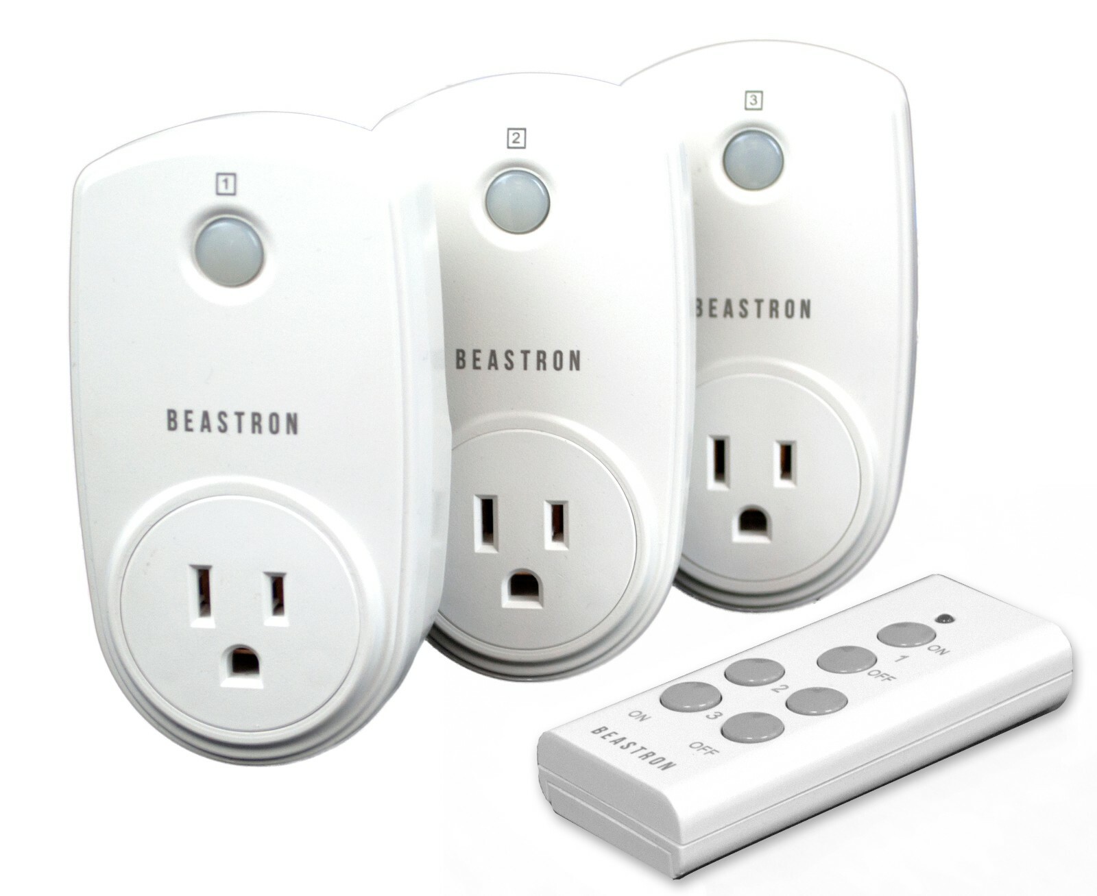 Remote Control Electrical Outlet Switch for Lights and Household, White
