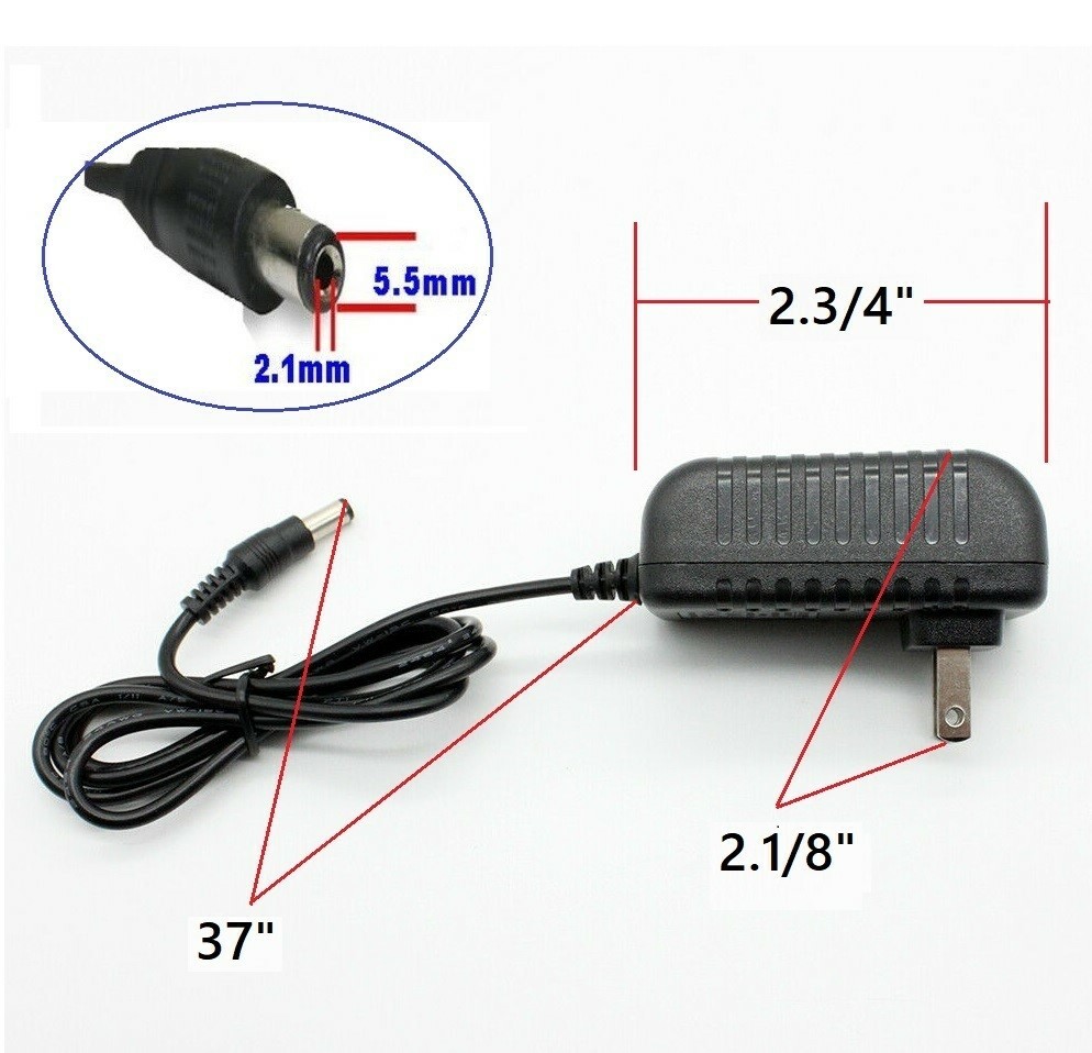 AC Adapter Input AC100-240 50/60Hz 0.8 Output DC12v 1.5A + 1F to 2M Splitter