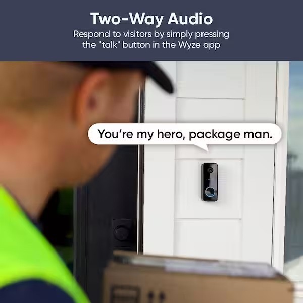 ✅ Wyze Video Doorbell v2 2K Wired Smart Security Camera Black Excellent Refurb ✅