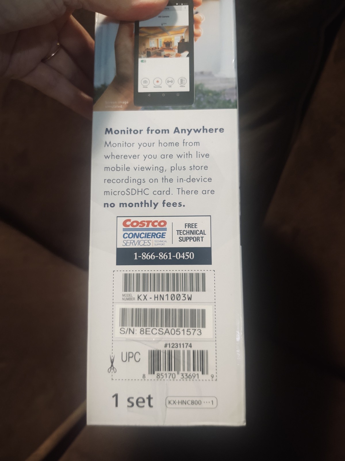 Panasonic Homehawk Indoor 1080p HD Smart Home Monitoring Camera With 16GB Micro
