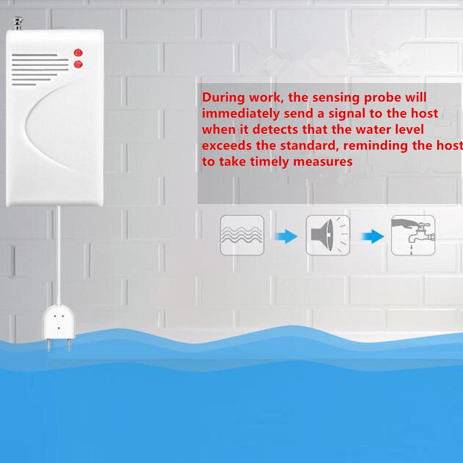 433MHz Wireless Water Leakage Sensor Water Leaks Intrusion Detector Alarm
