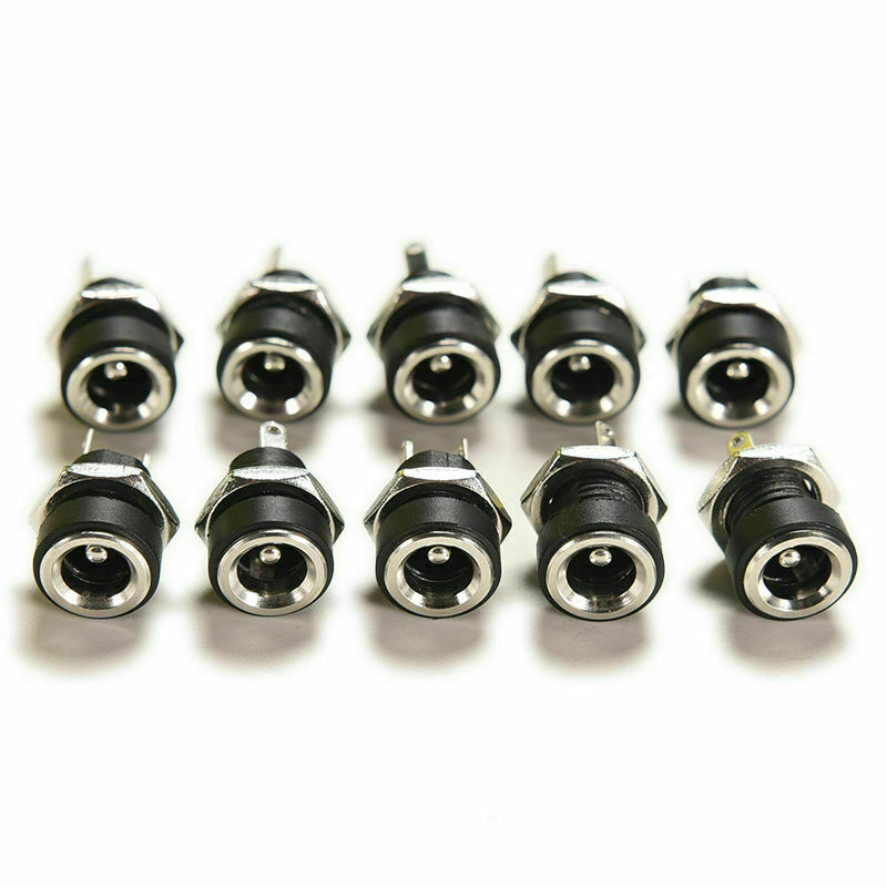 80x 5.5mm x 2.1mm Power Supply Jack Socket Female Panel Mount Plug 3A 12V DC USA