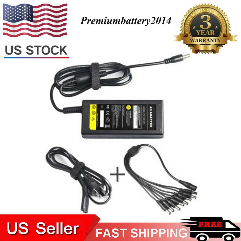 For CCTV Security Camera DVR Lorex Defender Zmodo 8 Split Power Supply US