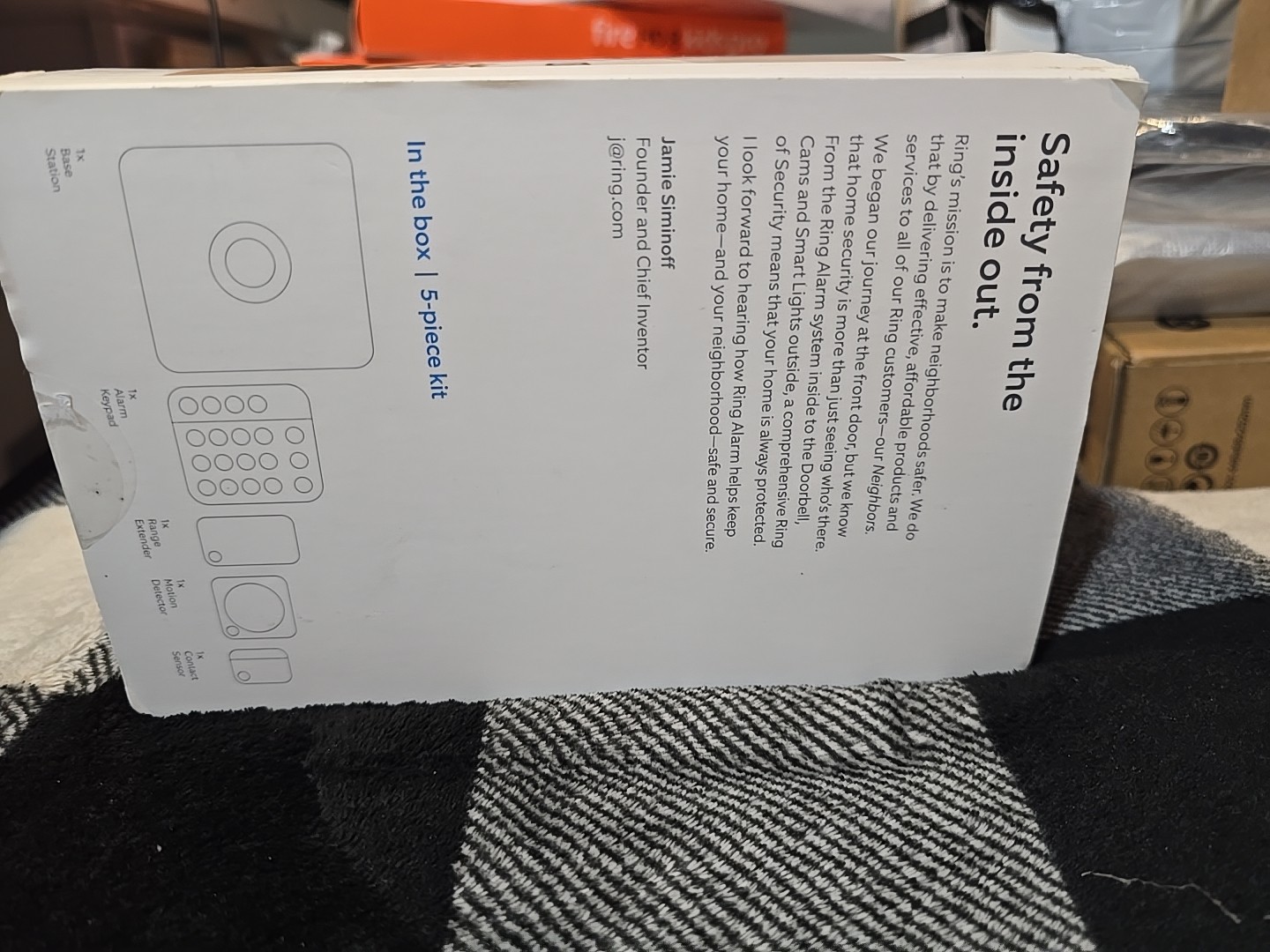 Ring Wireless Alarm Home Security Kit – 5 Piece – New