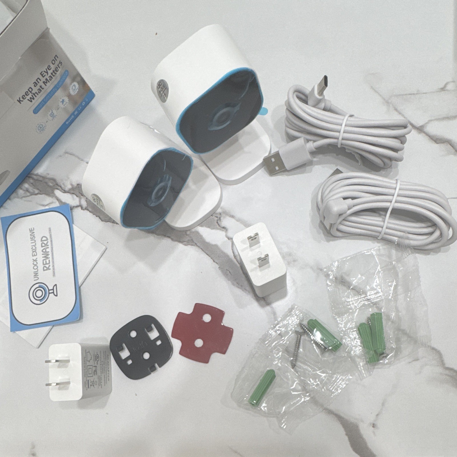 2K Indoor WiFi IP Security Camera 2-Pack 2.4/5GHz Night Vision Two-Way