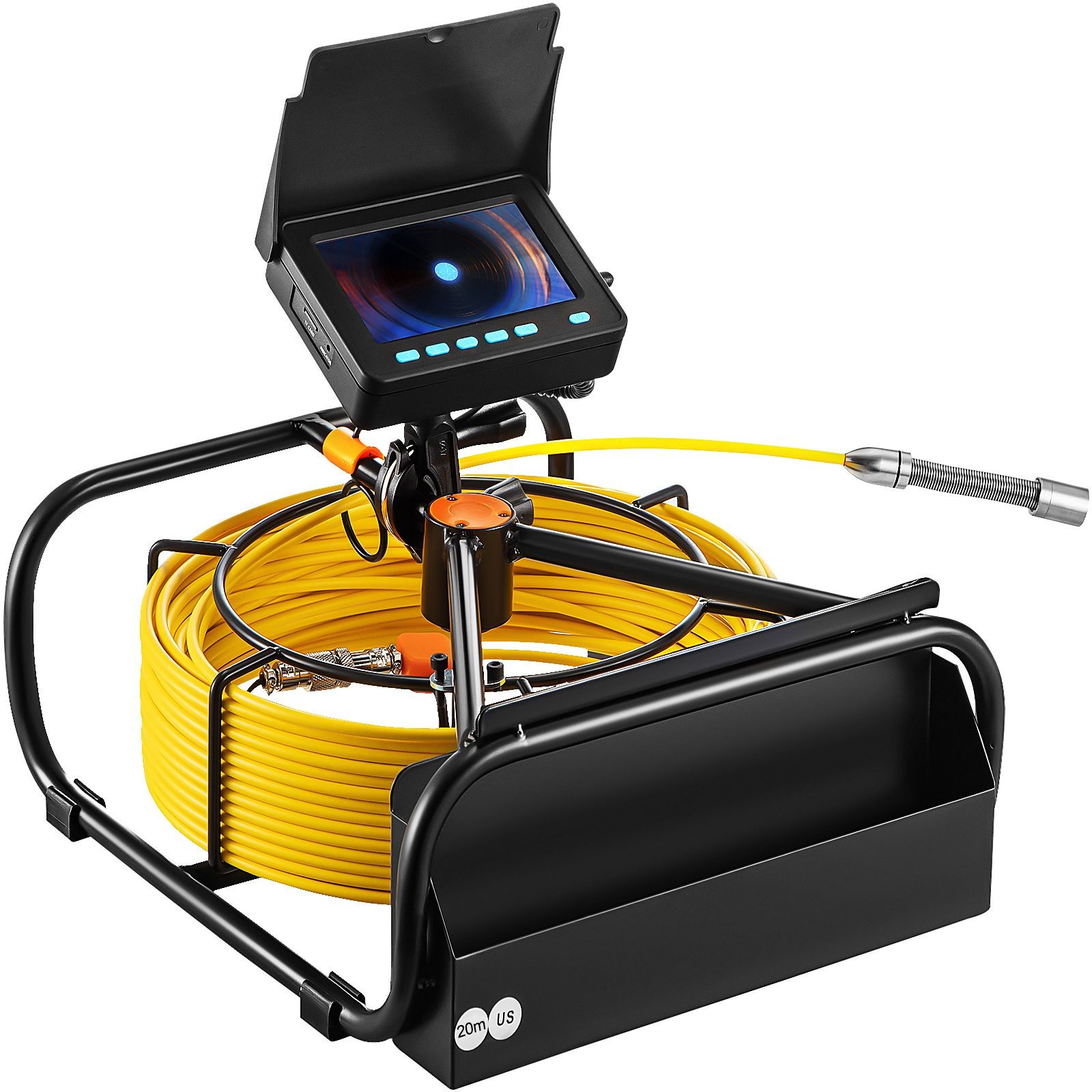 4.3″ HD Sewer Camera with 65.6ft Cable & 16GB SD Card