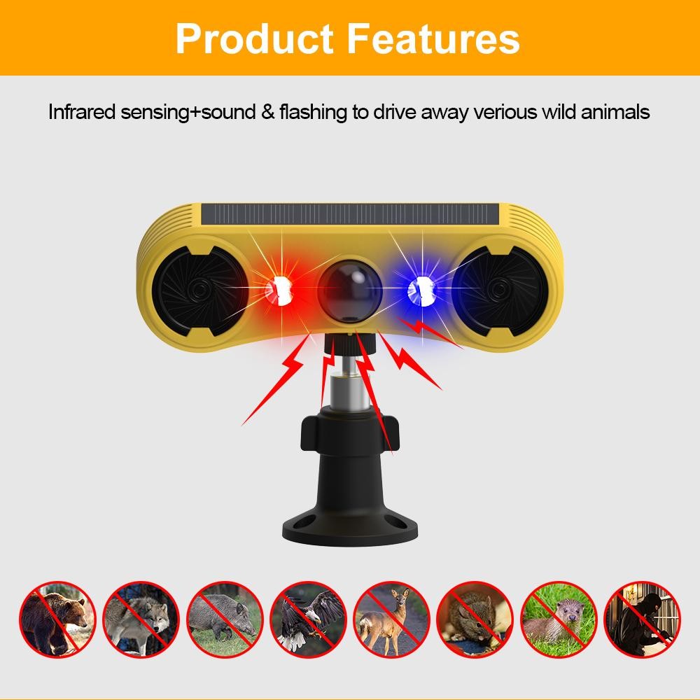 2X Outdoor Solar Wireless Motion Sensor Alarm 13 Sound Detector 130db Loud Noise
