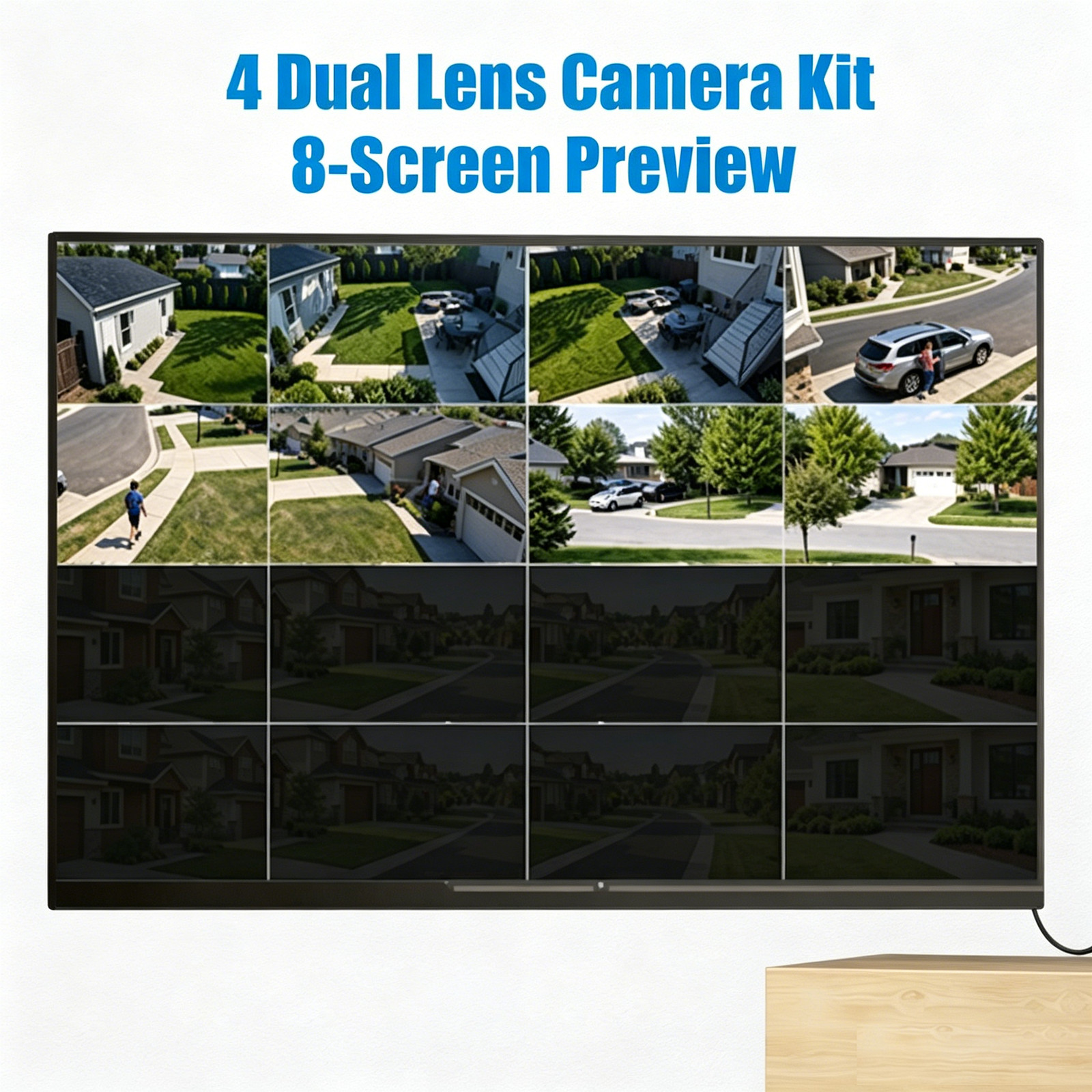 Outdoor Home Security System Wireless Camera Dual Lens Auto Track 10CH NVR lot