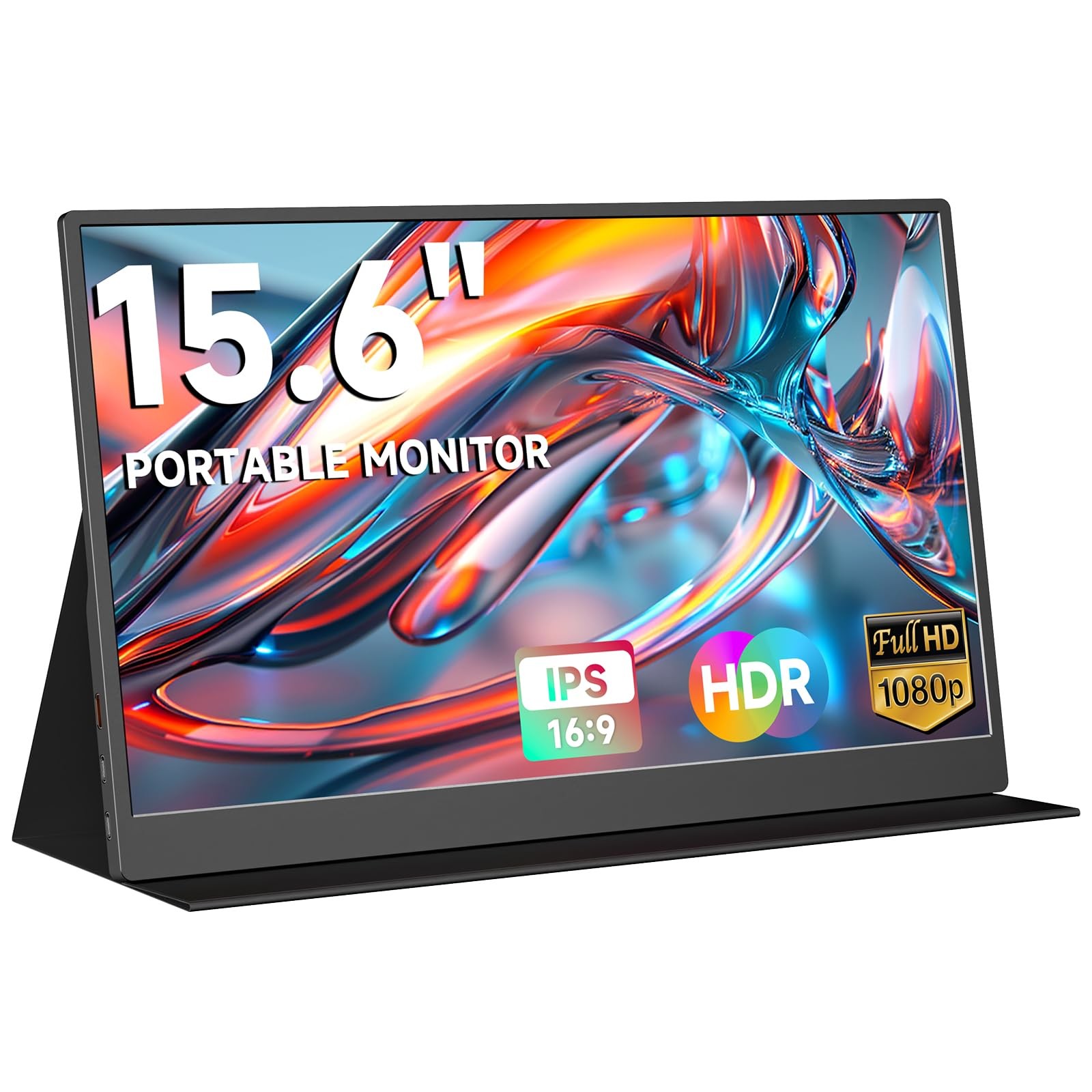 Qaf 15.6 Inch Portable Monitor Fhd 1080P Ips Screen 100 Srgb Hdr Usb-C Mini