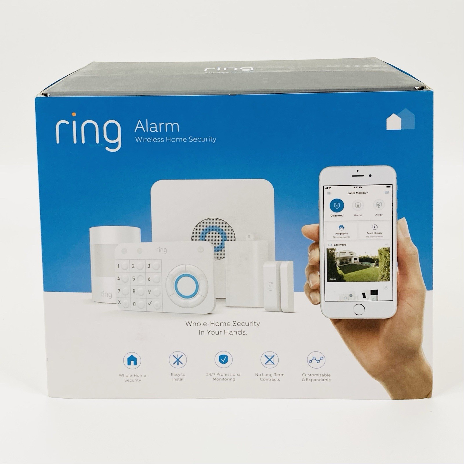 RING Alarm Wireless Home Or Office Security Kit 5-Piece White 4K11S70EN0 NEW