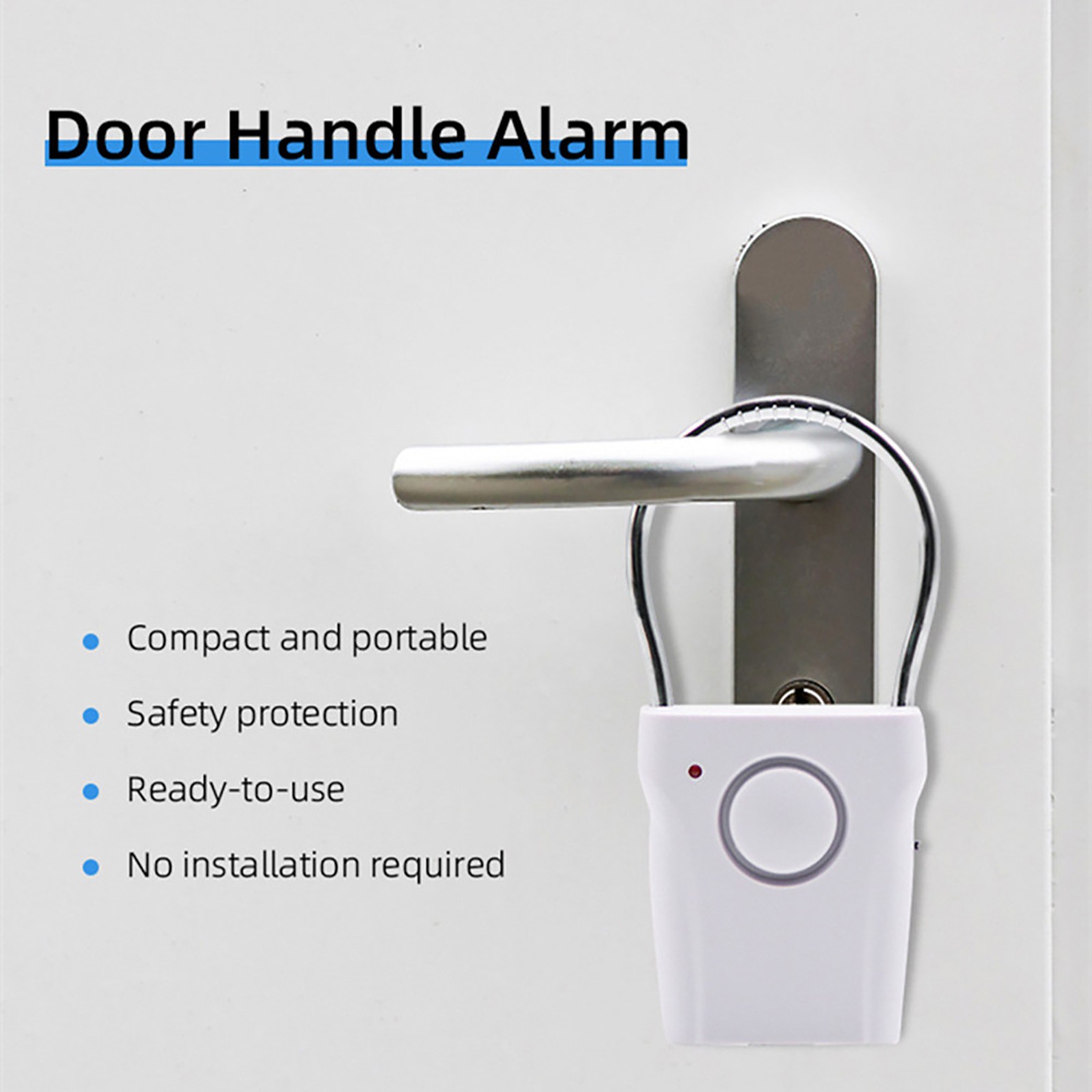 Battery Operated 115dB Touch Sensor Door Handle Alarm Anti-Theft Home Security