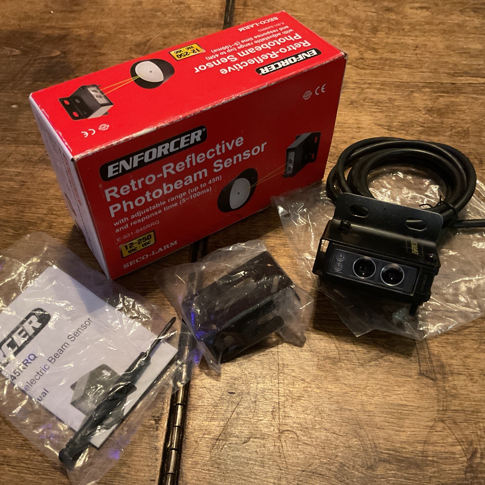 SECO-LARM Enforcer E-931-S45RRQ Retro-Reflective Beam-Wired-No Reflector