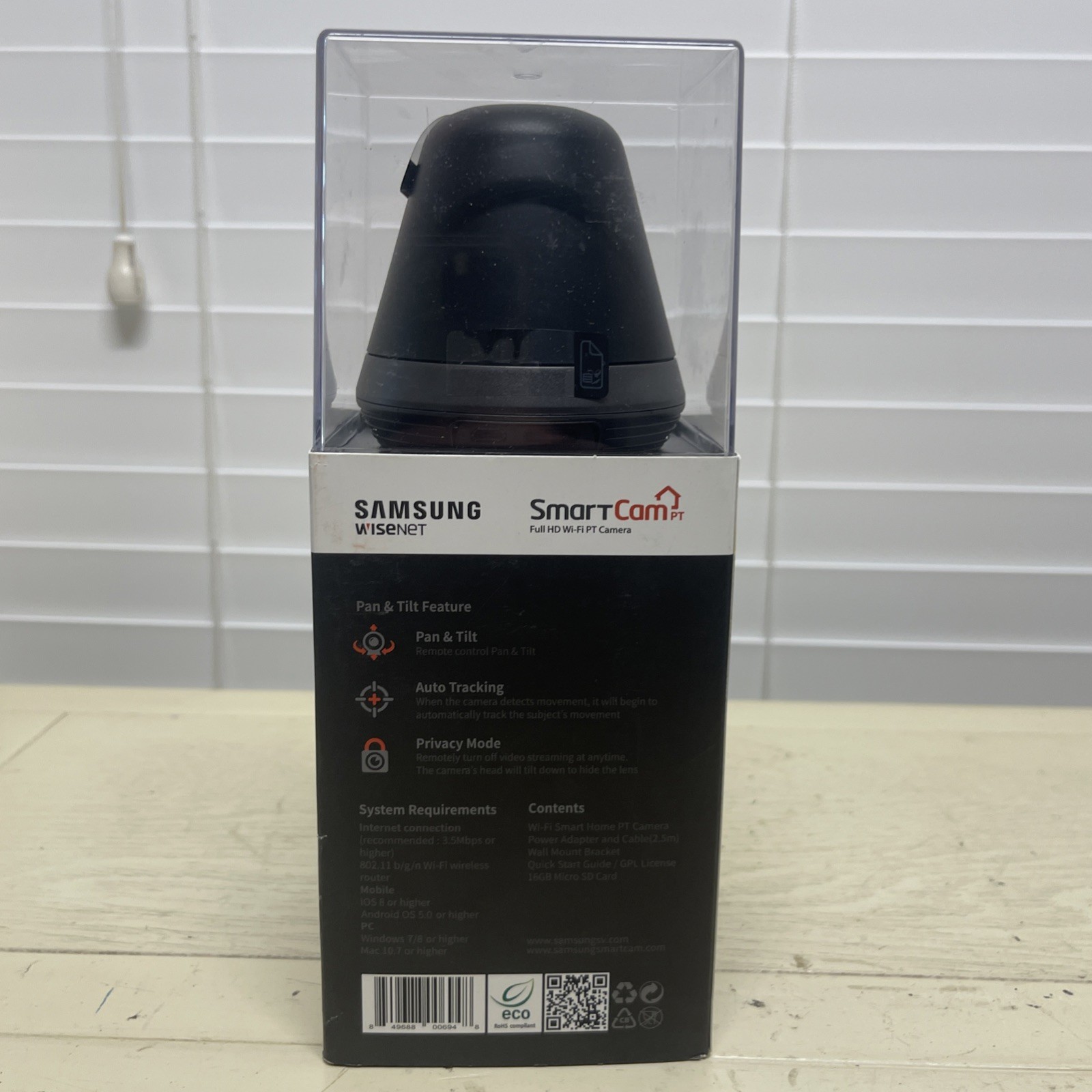Samsung Wisenet SmartCam SNH-V6410PN 1080p HD Wi-Fi Pan/Tilt Camera NEW SEALED