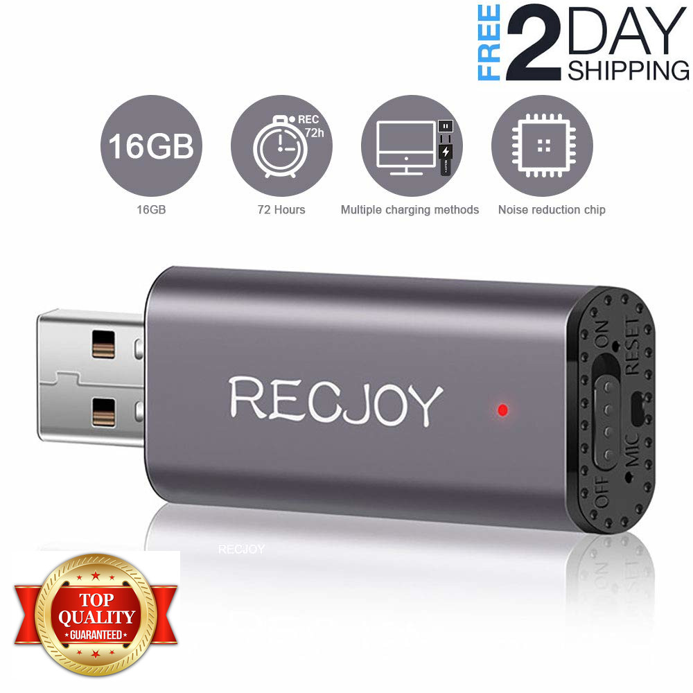 MEJORES Grabadoras De Voz USB Espias Discreta 16 GB 72 Horas Grabadora Espia