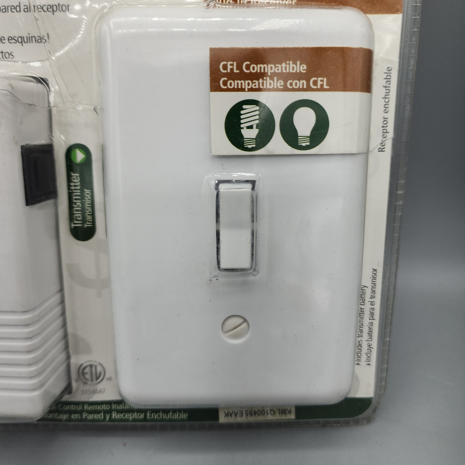 Westek Wireless Remote Control Wall Mounted Switch & Plug-In Receiver RFK100