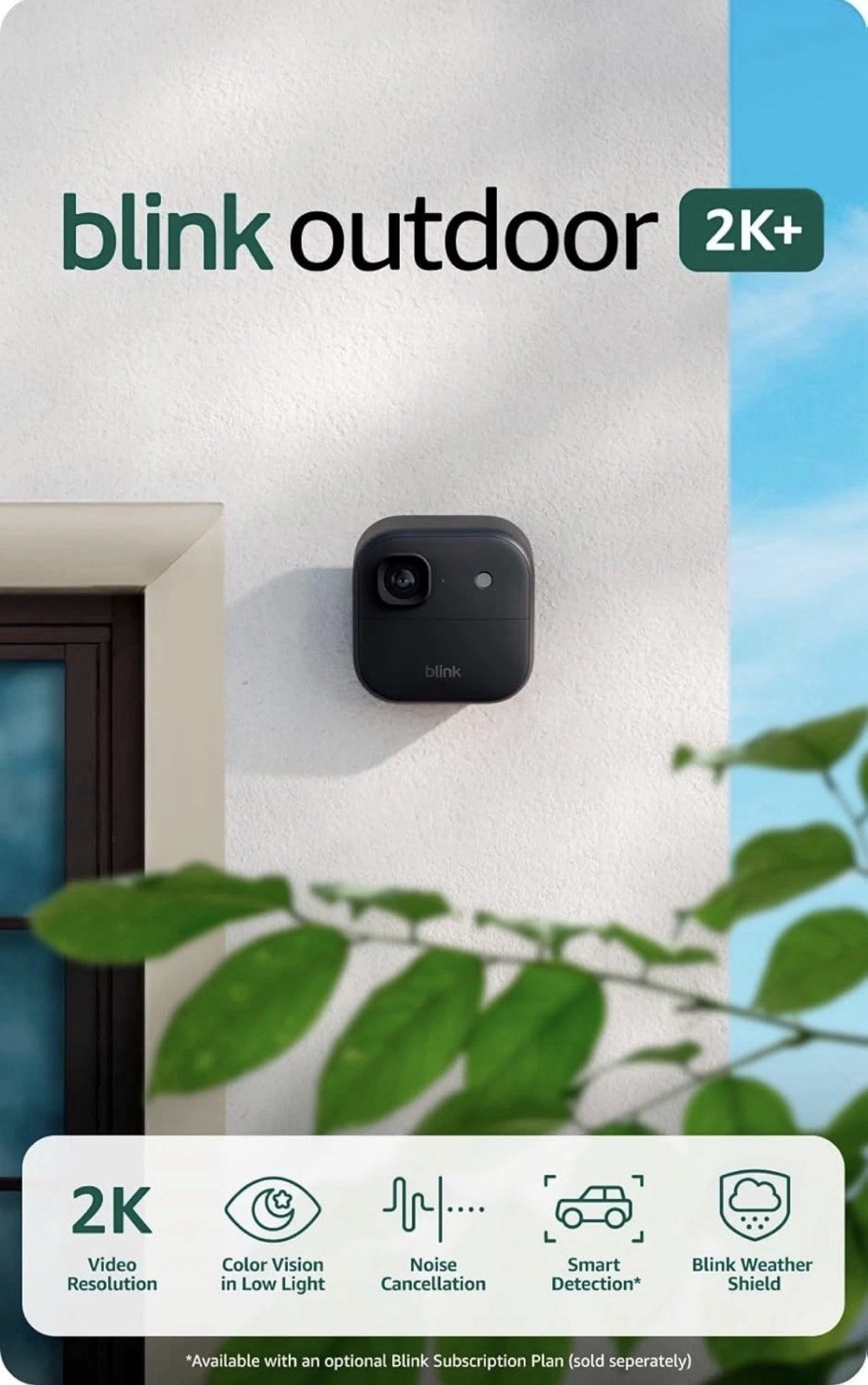 2023 Blink Outdoor 4 (4th Gen) 2 Camera – Black (B0B1N6B8QT)