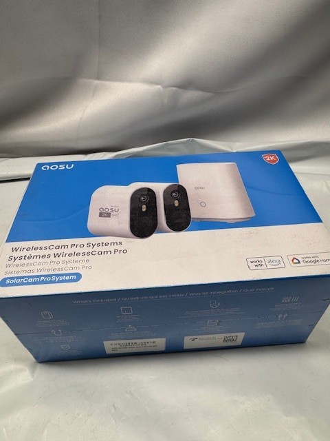 Aosu Wireless Cam Pro System 166° Wide Angle, 365-Day Battery Life, *New