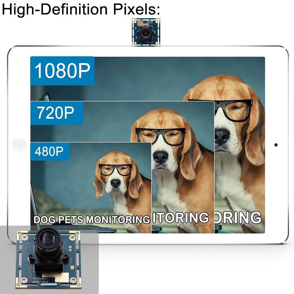 UVC Camera 1920×1080 HD WebCam 2.8mm Wide Angle Lens Free Driver USB Camera 2MP