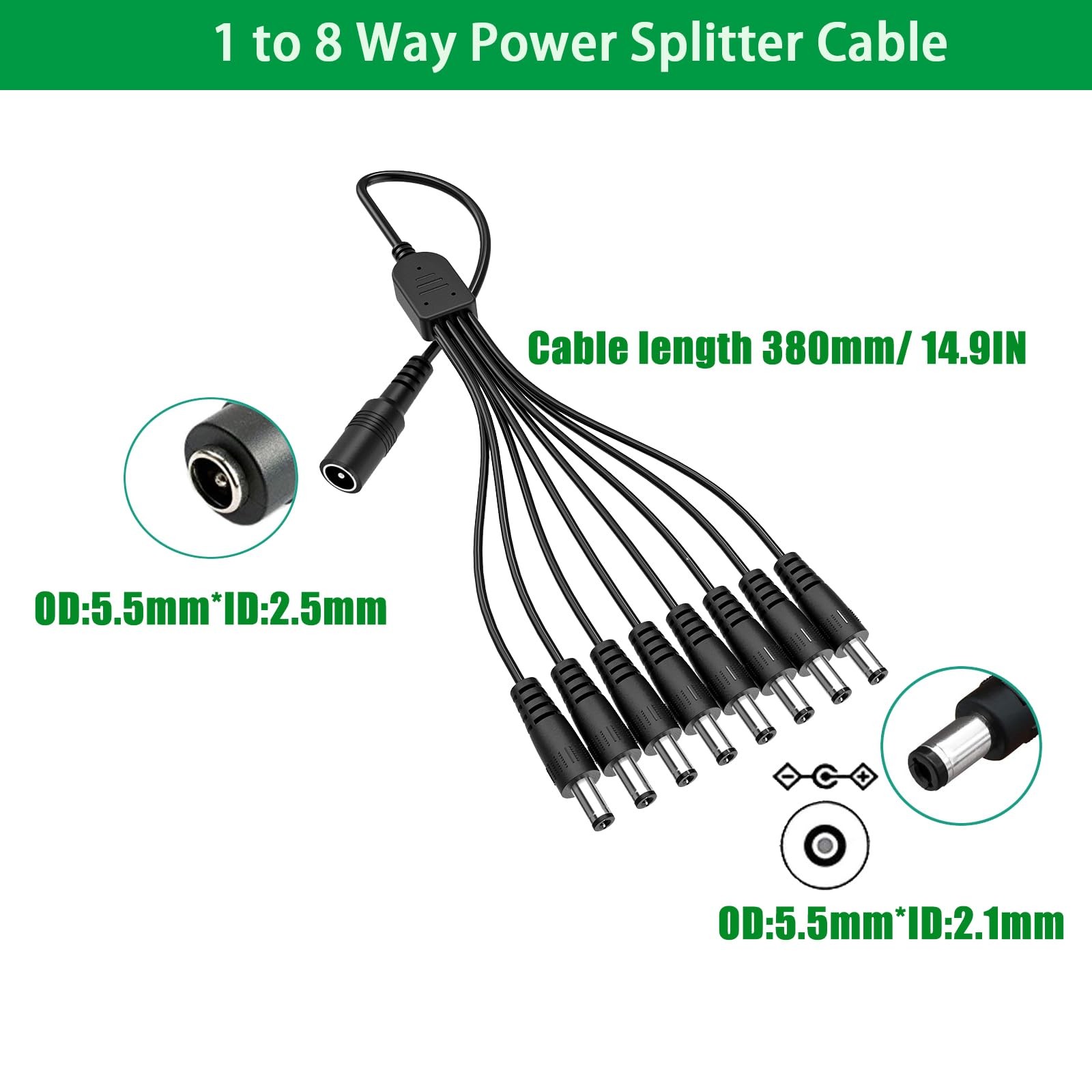 Security Camera AC DC Power Supply Adapter 12V 5A Compatible with 12Volt Lorex