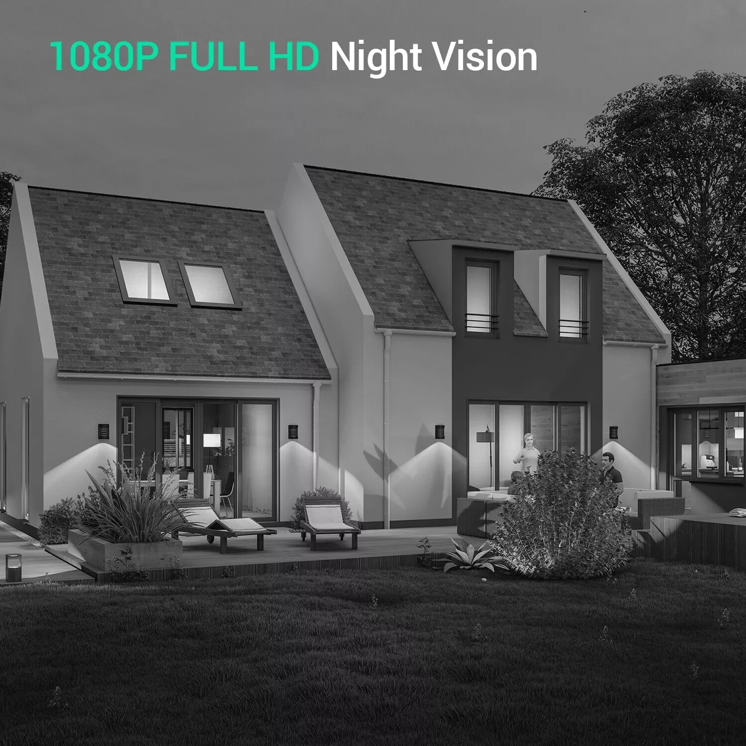 Outdoor Home Waterproof HD 1080P CCTV Security Camera Night Vision Bullet Cam